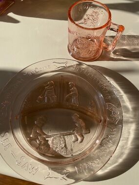 Indiana Glass Company nursery rhyme child’s plate